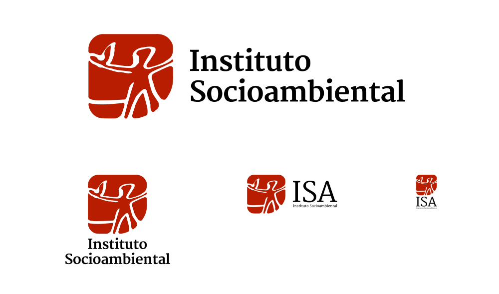 Versões alternativas da identidade visual ISA